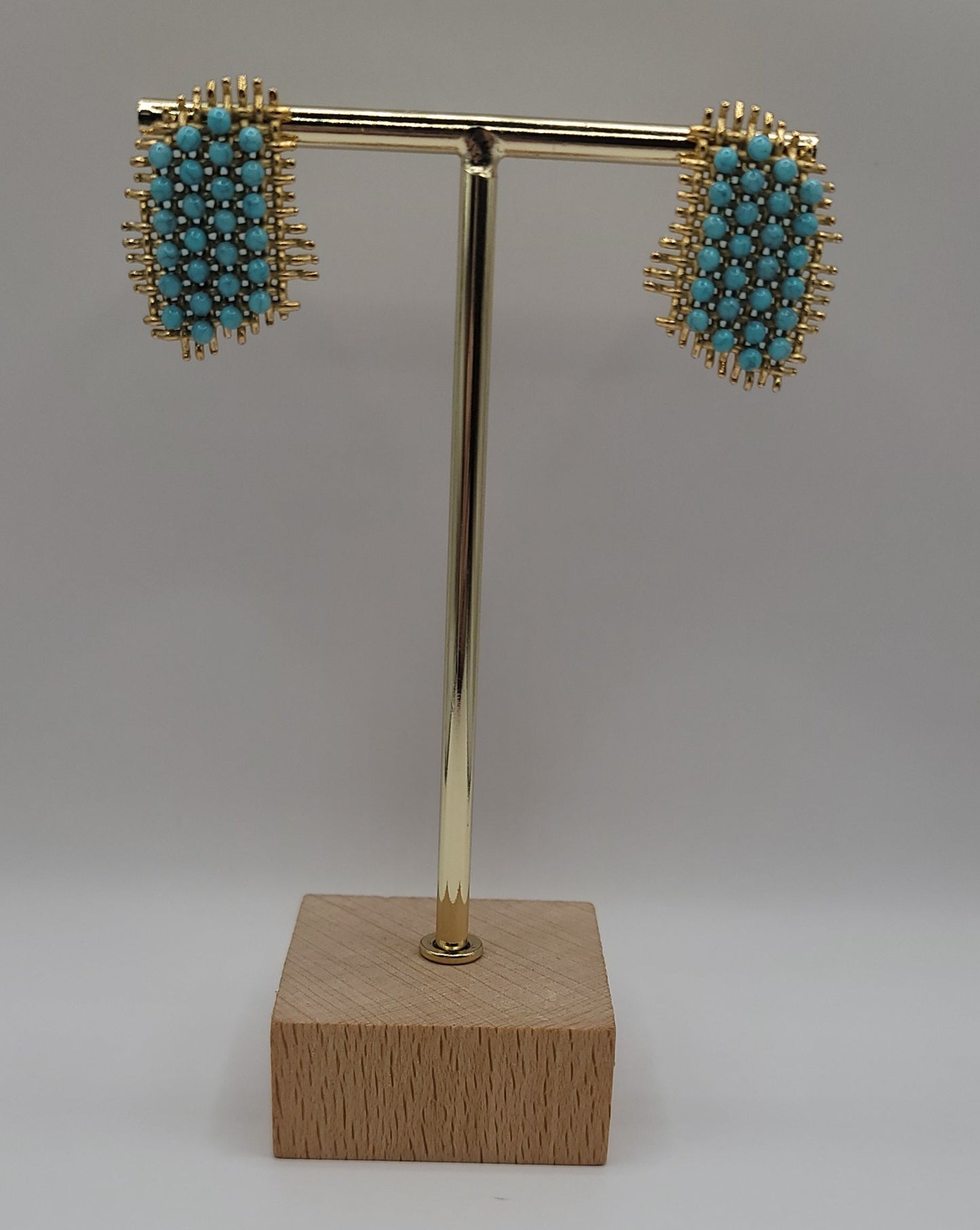 turquoise chic studs