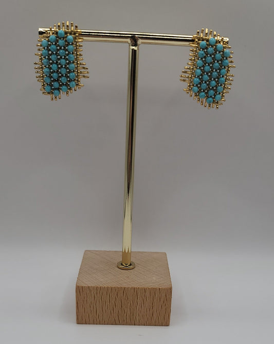 turquoise chic studs
