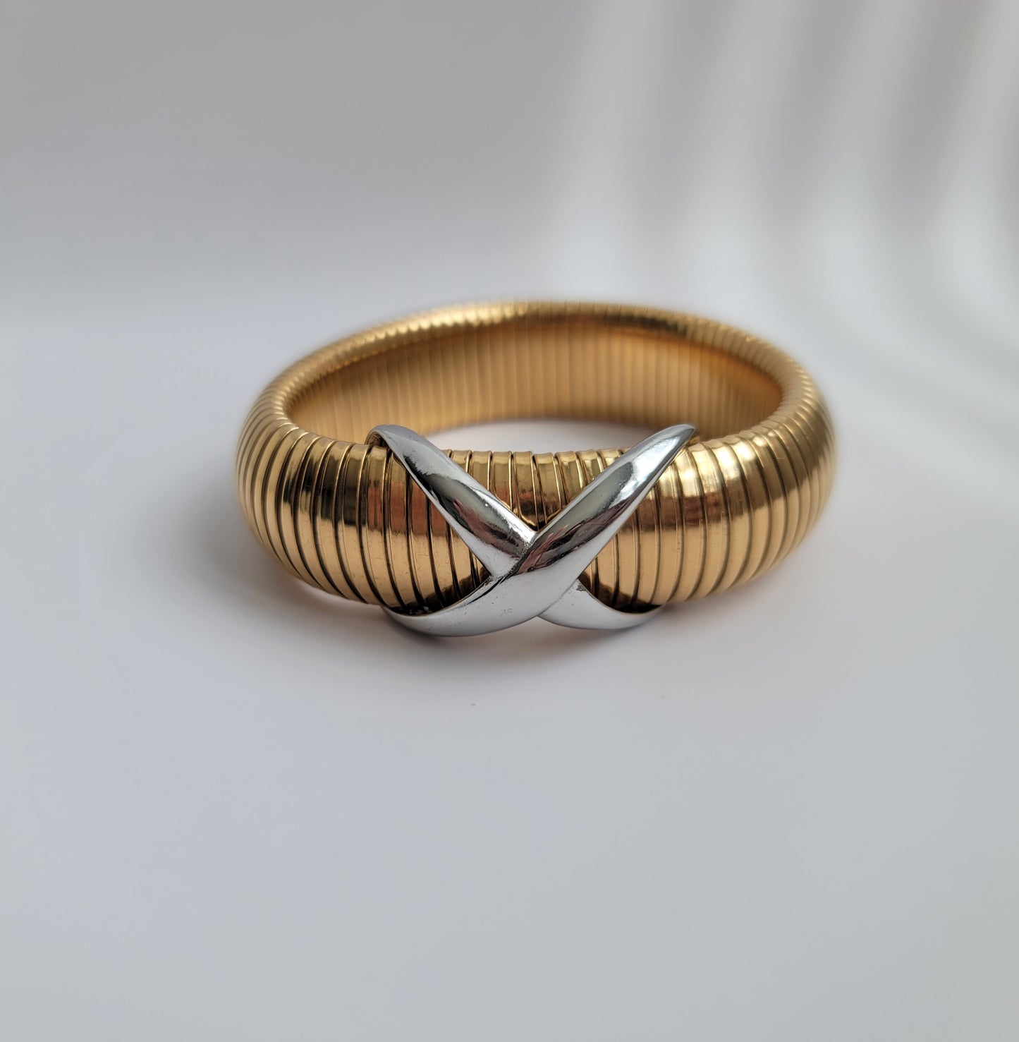 two tone bulky bracelet