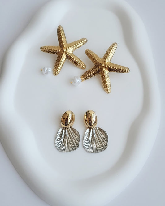 fancy shell earrings