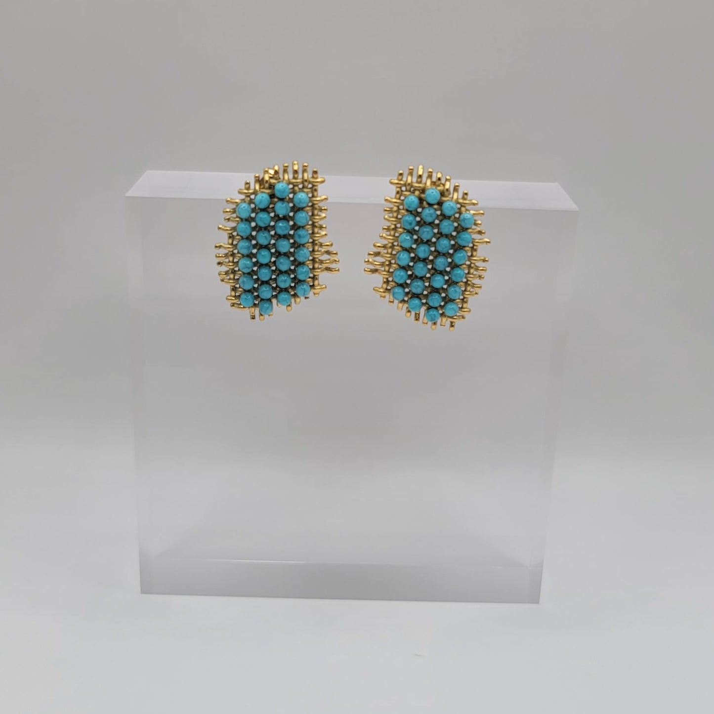 turquoise chic studs