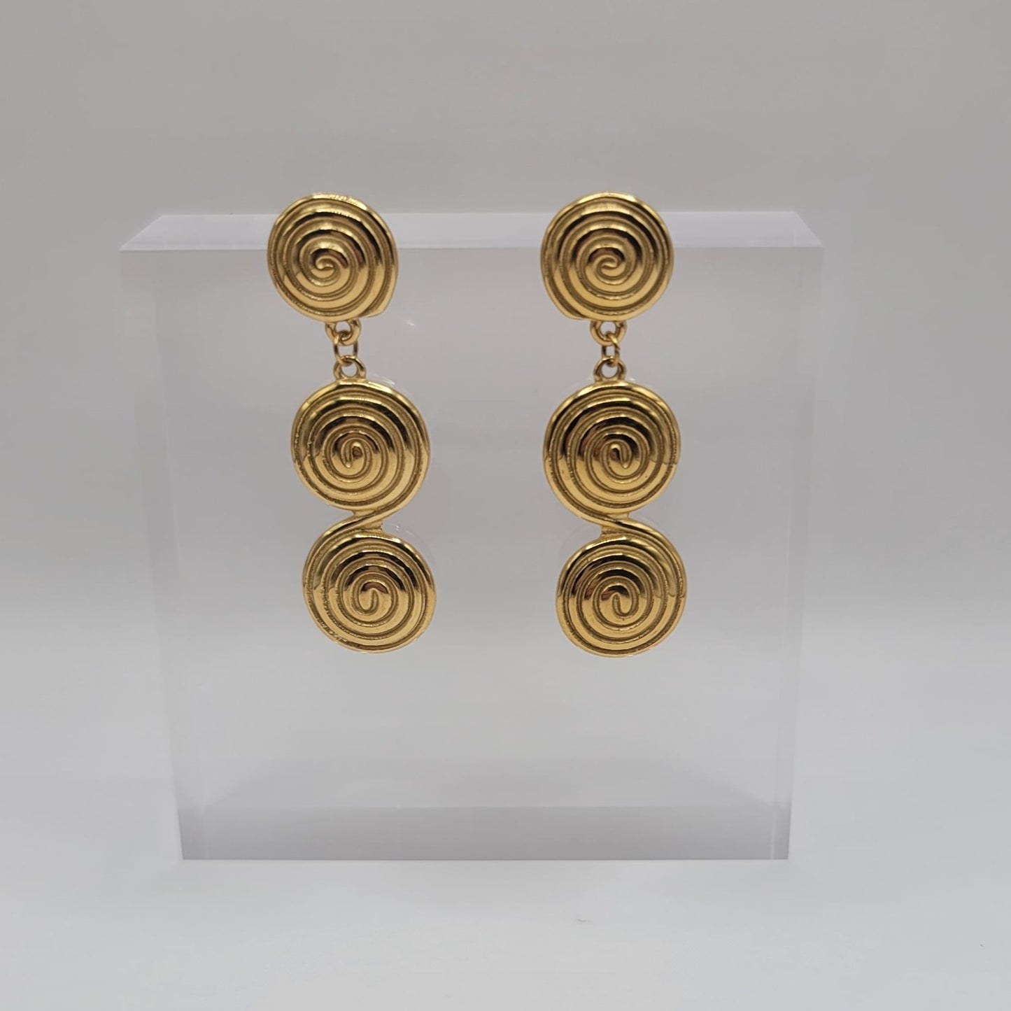 swirl drop earrings