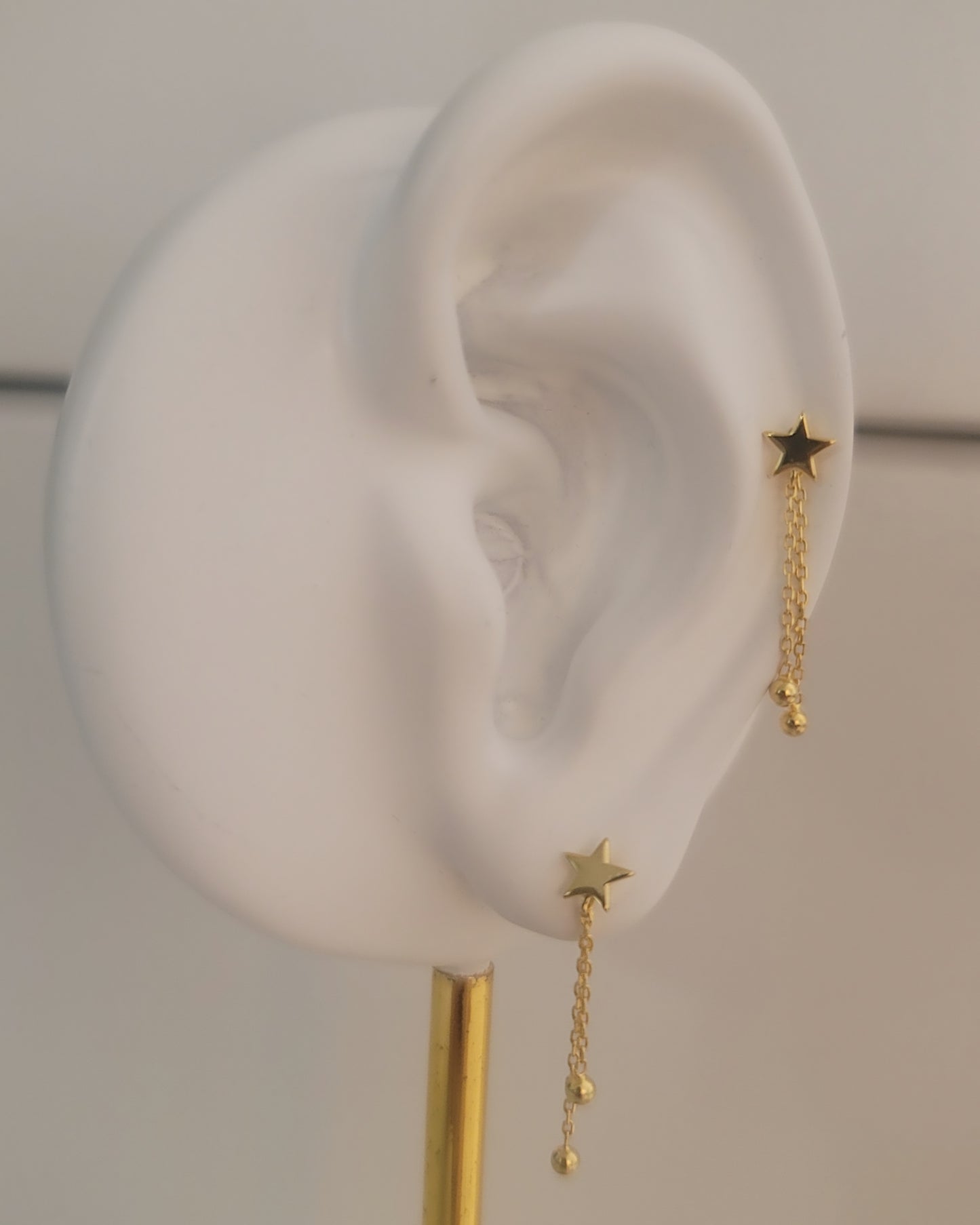 star drop earrings